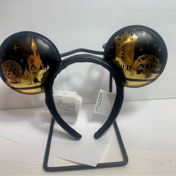 NWT. Disney Park Icons Ear Headband with Removable gold sequin Bow. - Picture 8 of 12
